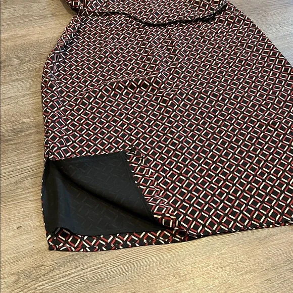 LOFT Red and Black Geometric Dress size 6 - Picture 2 of 5
